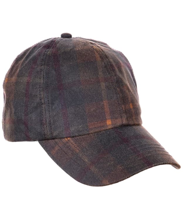 Heather Ewan Tartan Waxed Cotton Baseball Cap - Hunter