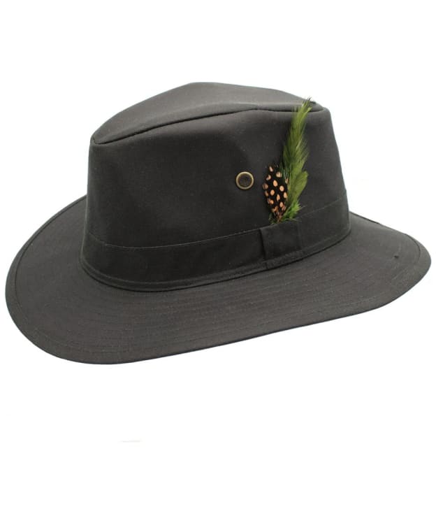 Heather Rambler Wax Cotton Trilby Hat - Olive