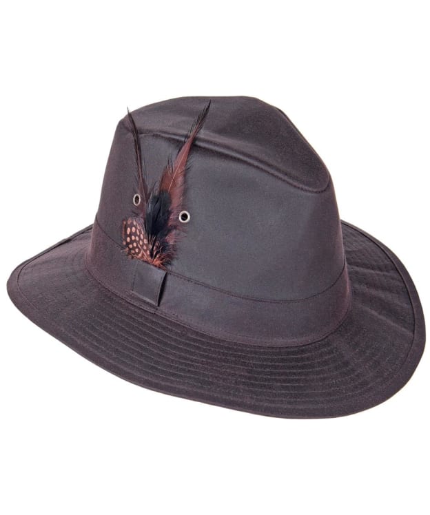 Heather Rambler Wax Cotton Trilby Hat - Brown