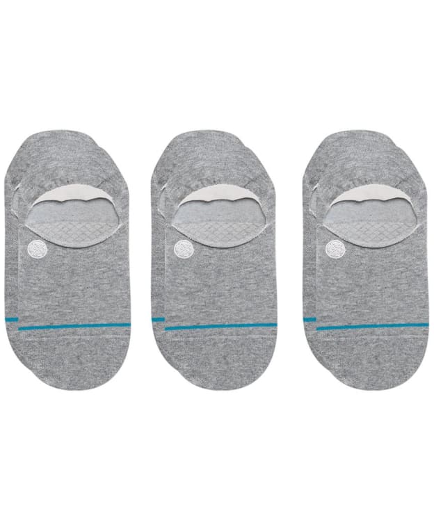 Stance Icon No Show Combed Cotton Socks 3 Pack - Heather Grey