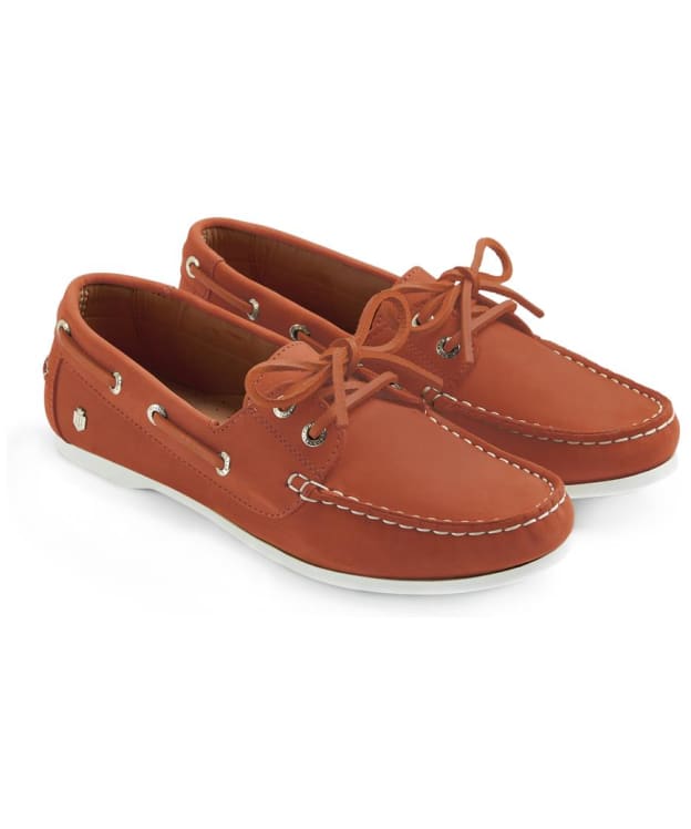 Women’s Fairfax & Favor Salcombe Deck Shoes - Sunset Orange