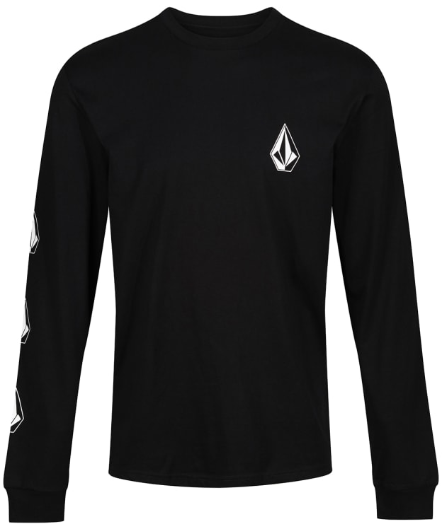 Men's Volcom Iconic Stone Long Sleeve T-Shirt - Black