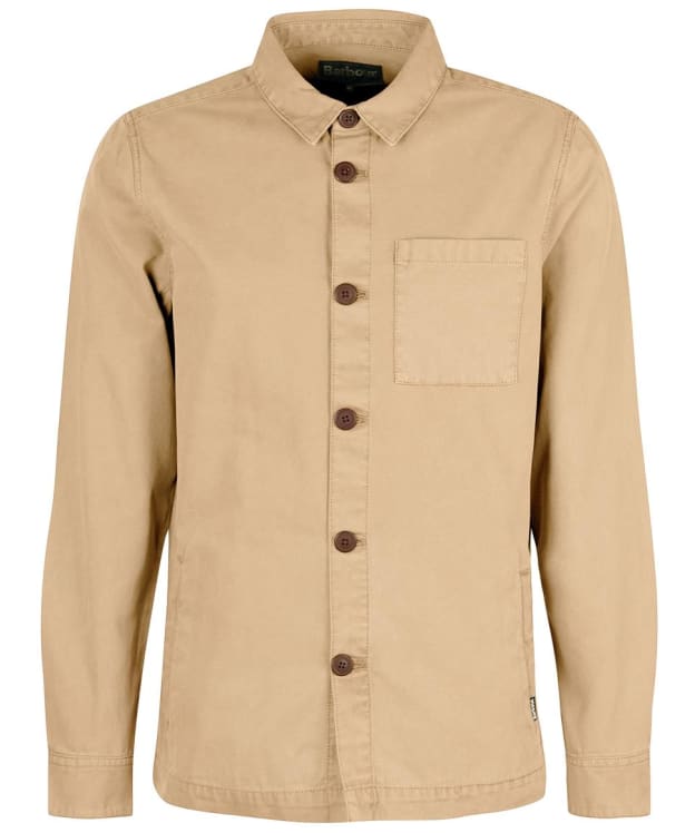 Men's Barbour Washed Overshirt - Washed Stone