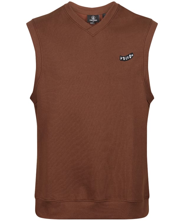 Men's Volcom Sleeveless Sweatshirt - Burro Brown