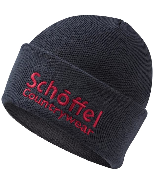 Schöffel Exeter Ribbed Knitted Beanie Hat - Navy