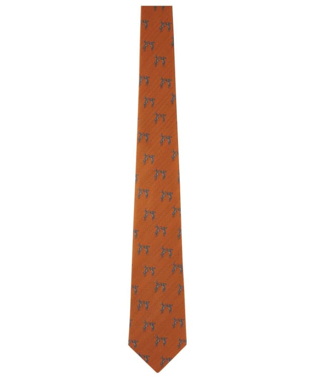 Men’s Schöffel Ashford Woven Silk Tie - Burnt Orange Hare