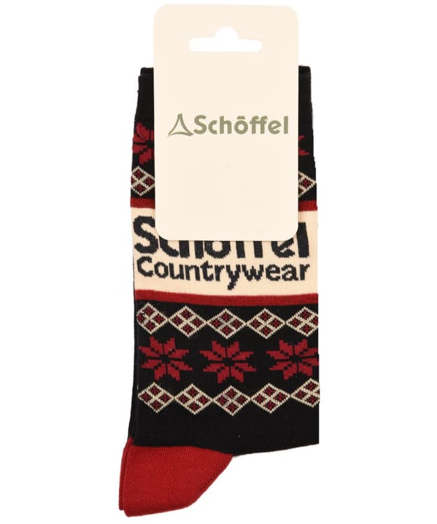 Men’s Schöffel Single Cotton Socks - Navy Fairisle