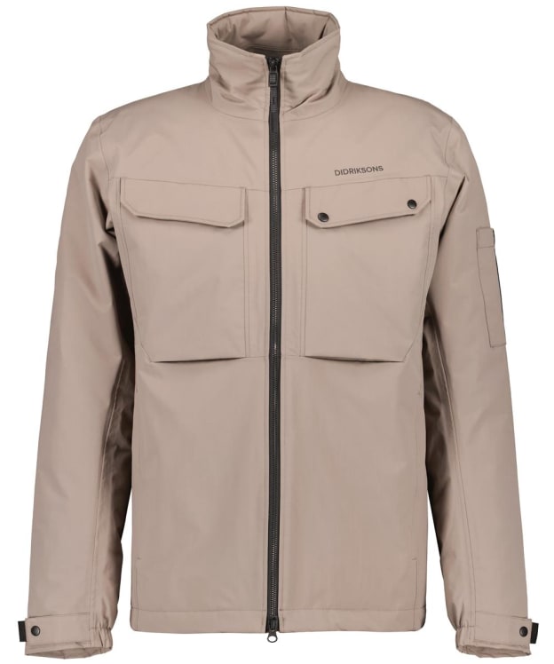 Men's Didriksons Max Short Waterproof Padded Jacket 2 - Ash Brown