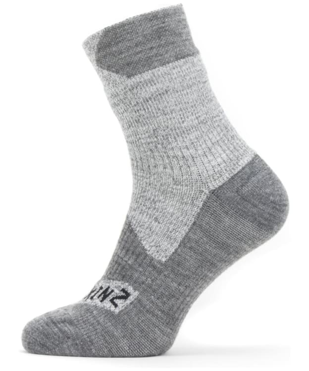 SealSkinz Bircham Waterproof All Weather Ankle Length Socks - Grey / Grey Marl