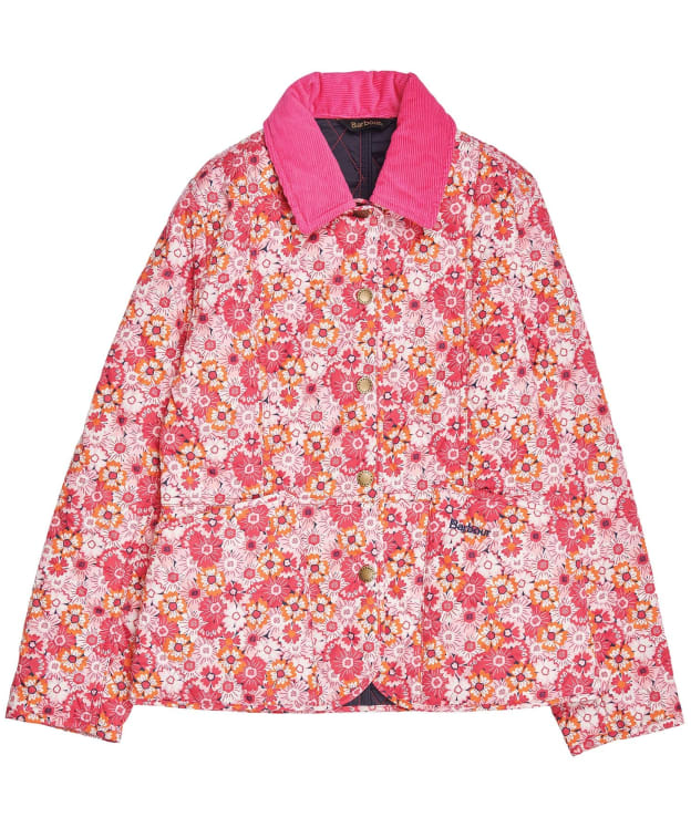 Girl's Barbour Patterned Liddesdale Quilted Jacket - 10-15yrs - Pink Dahlia Floral