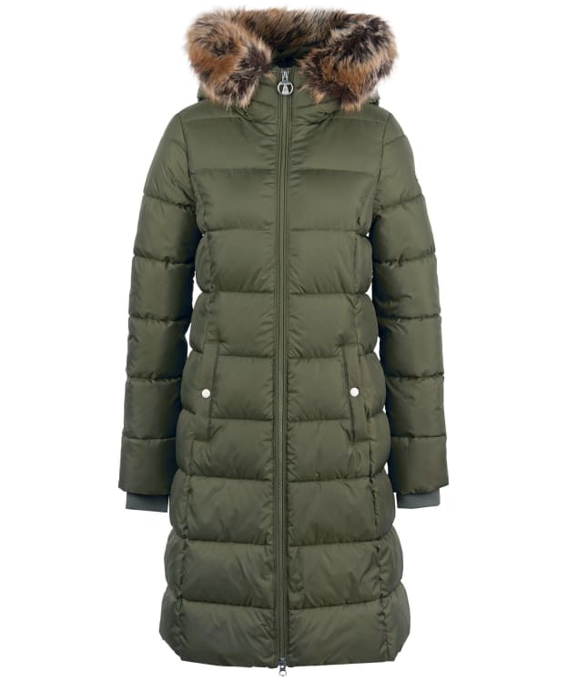 Women's Barbour Rosoman Quilted Jacket - Deep Olive
