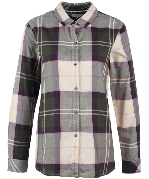 Women’s Barbour Moorland Shirt - Olive / Black Cherry