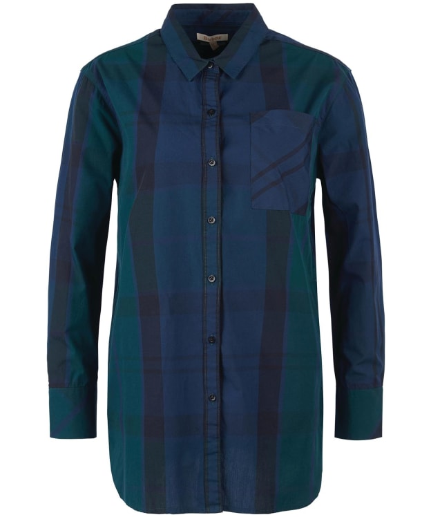 Women's Barbour Perthshire Shirt - Black / Sage Tartan / Dark Navy