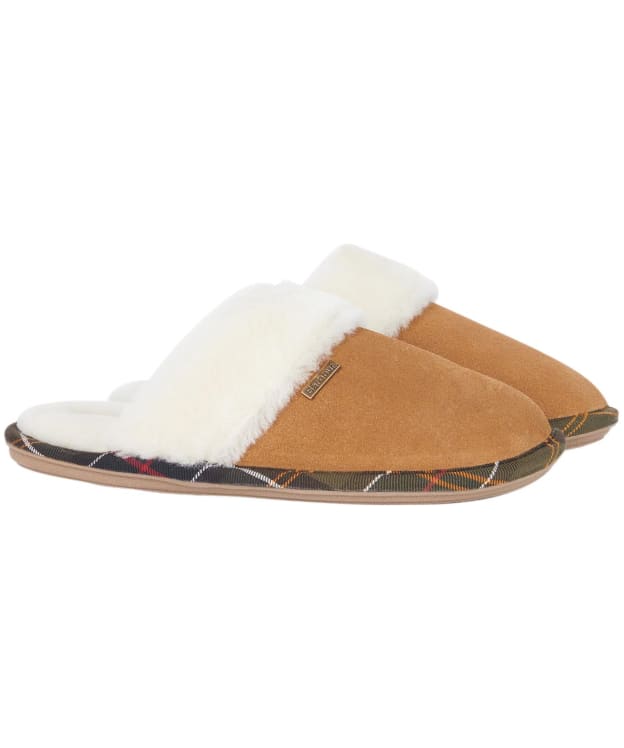 Women's Barbour Ellery Mule Slippers - Camel