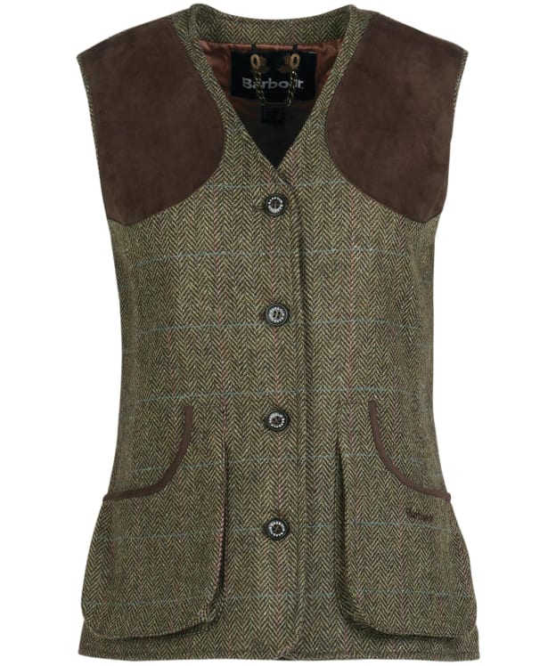 Women's Barbour Fairfield Wool Gilet - Gardenia / Brown