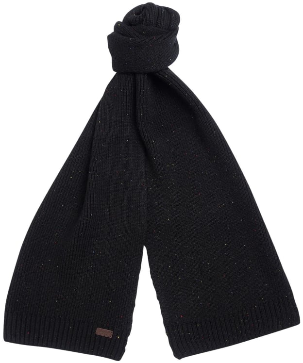 Men’s Barbour Carlton Fleck Beanie & Scarf Gift Set - Black