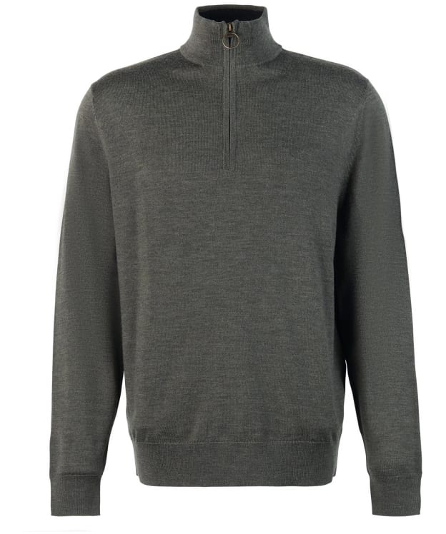 Men's Barbour Loyton Merino Half Zip Sweatshirt - Olive Marl