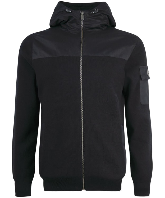 Men's Barbour International Atomic Knitted Hoodie - Black