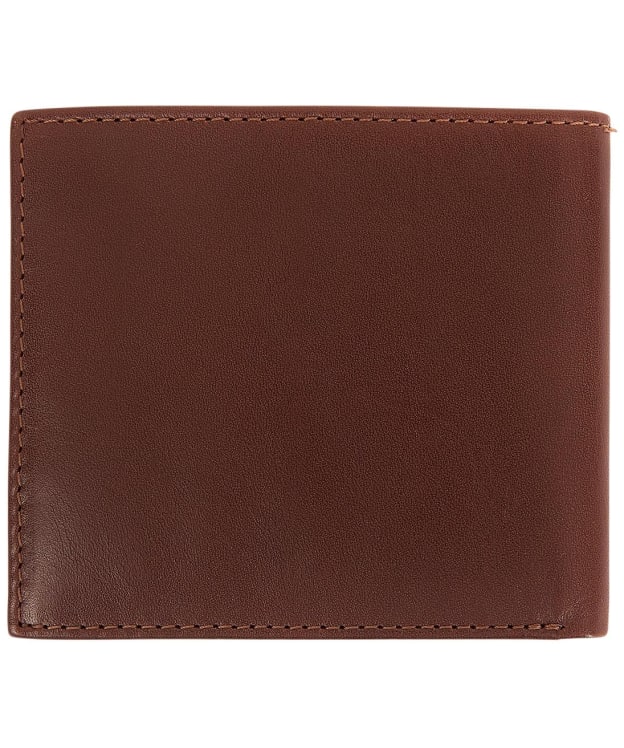 Men's Barbour Leather Billfold Wallet - Brown / Classic Tartan