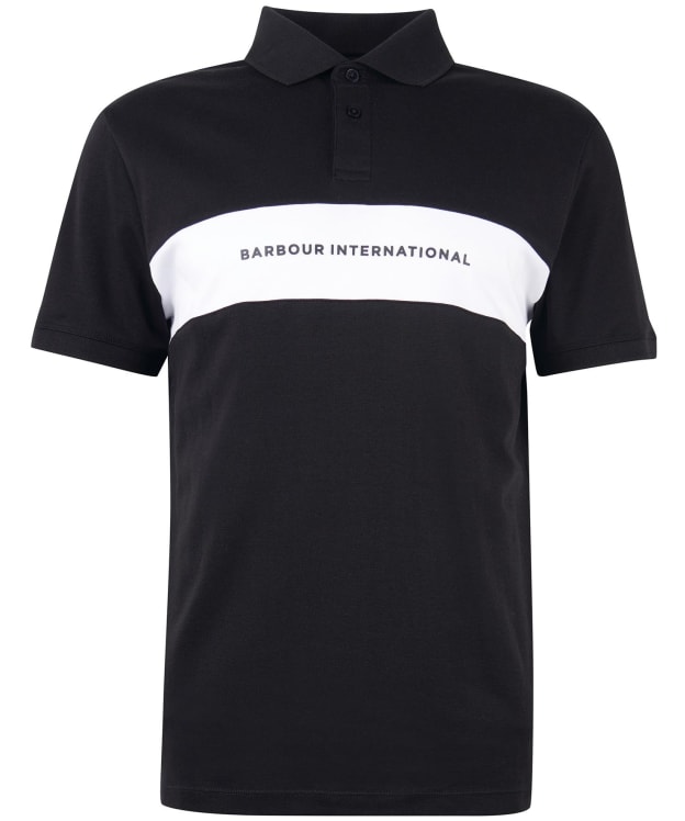 Men's Barbour International Bar Polo - Black