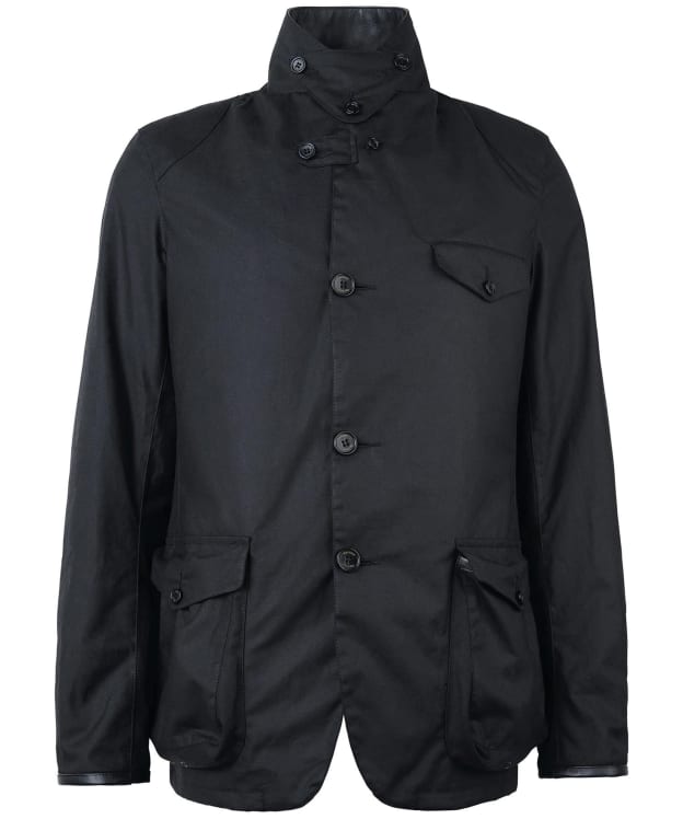 Men's Barbour Beacon Waxed Sports Jacket - Black