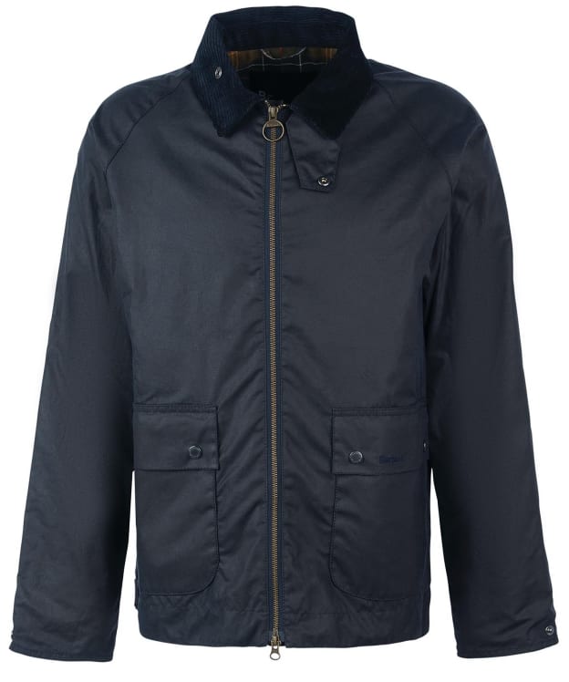 Men's Barbour Short Bedale Waxed Jacket - Navy