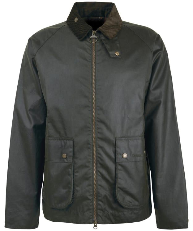 Men's Barbour Short Bedale Waxed Jacket - Fern