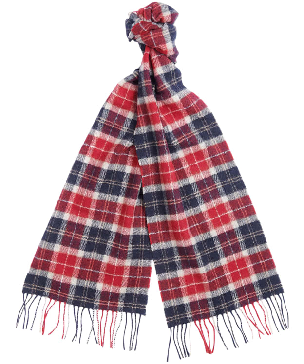 Barbour Tartan Lambswool Scarf - Cranberry Tartan