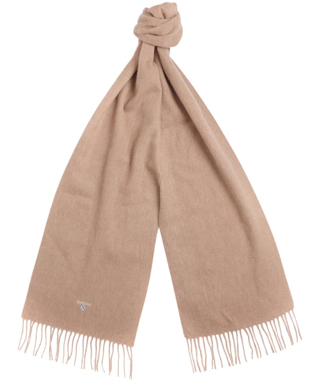 Barbour Plain Lambswool Scarf - Light Brown