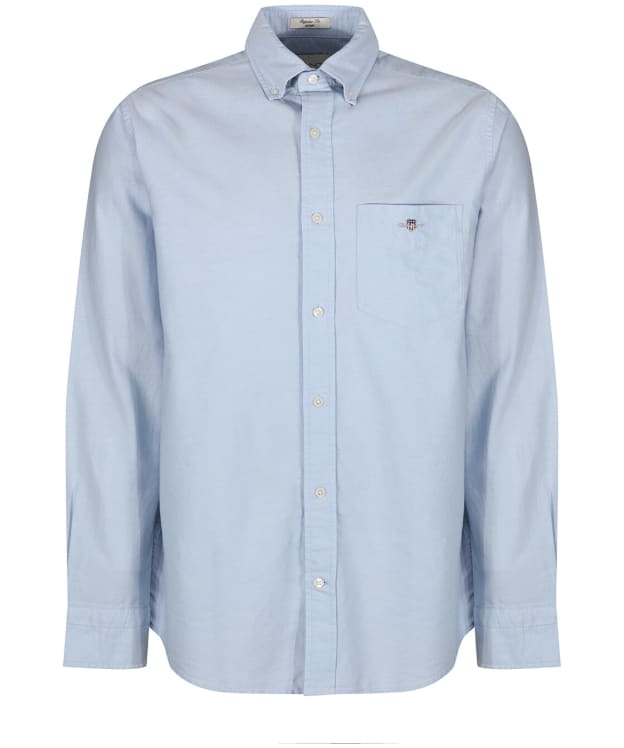 Men's GANT Regular Fit Long Sleeve Cotton Oxford Shirt - Light Blue
