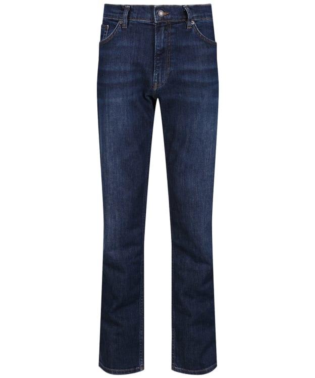 Men's GANT Classic Regular Fit Mid Rise Jeans - Dark Blue Worn In