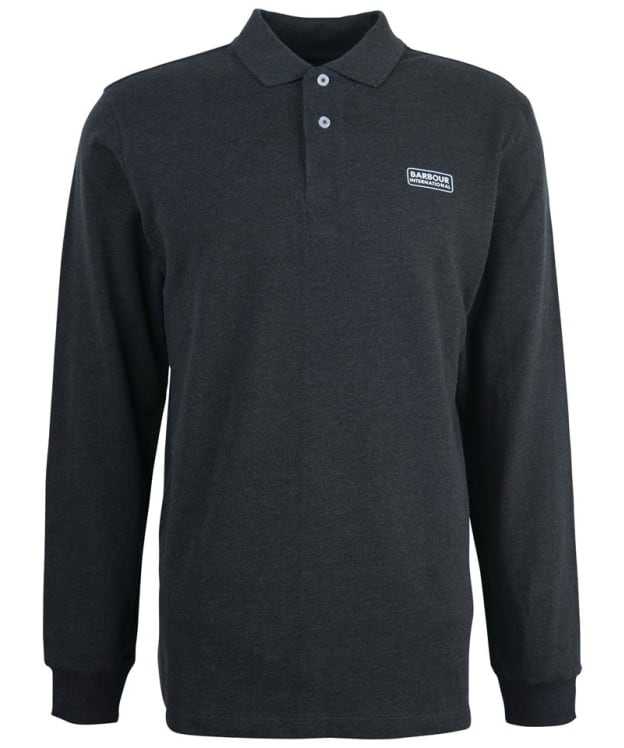 Men's Barbour International Long Sleeve Polo Shirt - Asphalt Marl