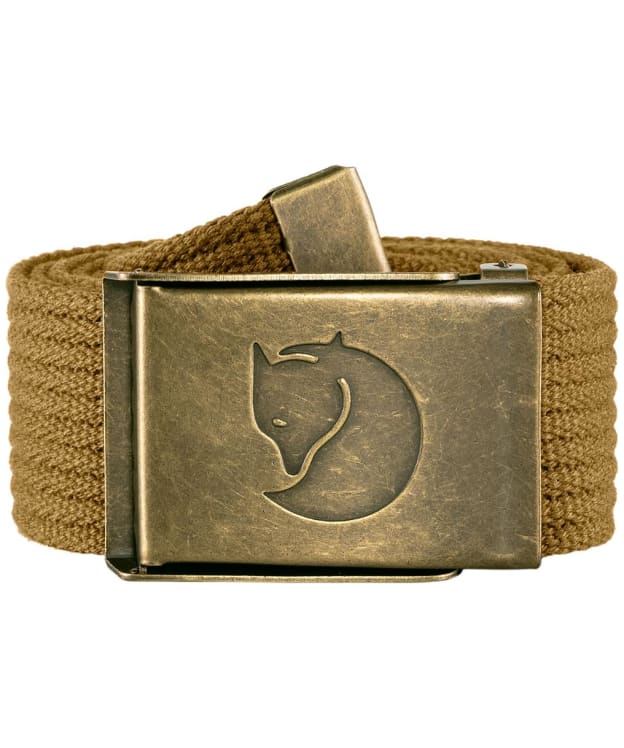 Men's Fjallraven Canvas Brass Belt 4cm - Buckwheat Brown
