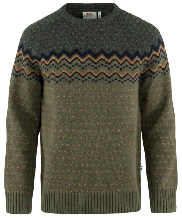 Men’s Fjallraven Ovik Knit Sweater - Laurel Green / Deep Forest