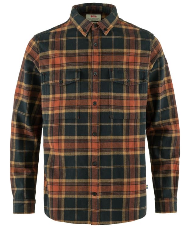 Men's Fjällräven Övik Twill Shirt - Autumn Leaf / Dark Navy