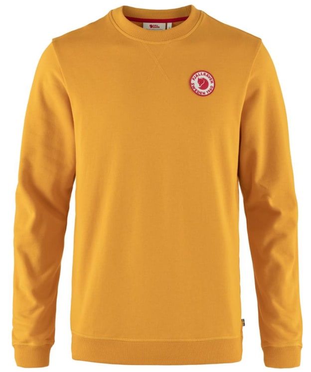 Men's Fjällräven 1960 Logo Badge Sweater - Mustard Yellow