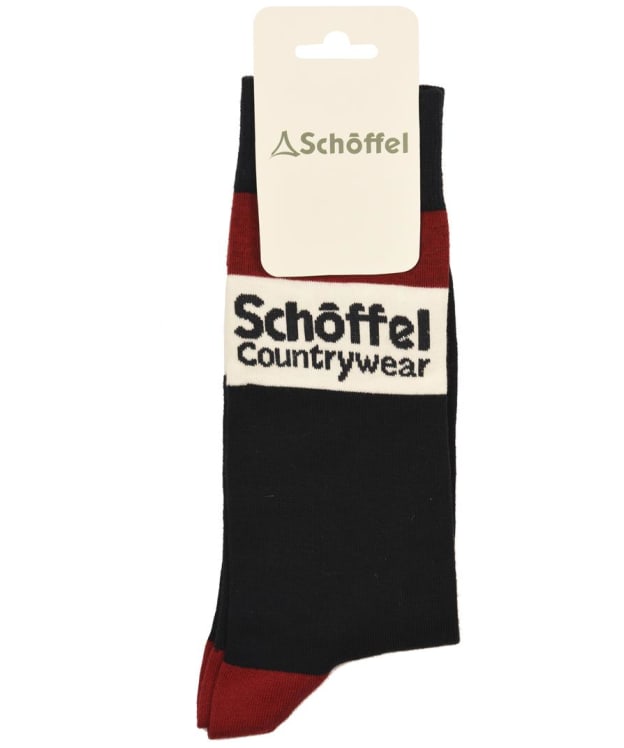 Men’s Schöffel Single Cotton Socks - Bordeaux Heritage