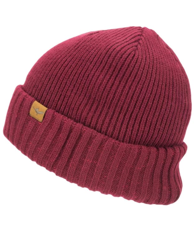 SealSkinz Bacton Waterproof Cold Weather Roll Cuff Beanie - Red