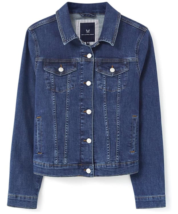 Women's Crew Clothing Denim Jacket - Mid Wash