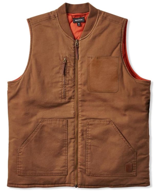 Men's Brixton Builder's Abraham Reversible Vest - Bison / Burnt Red