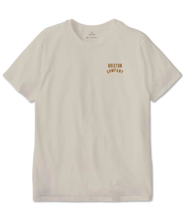Men's Brixton Woodburn Short Sleeved T-Shirt - Cream / Golden Brown