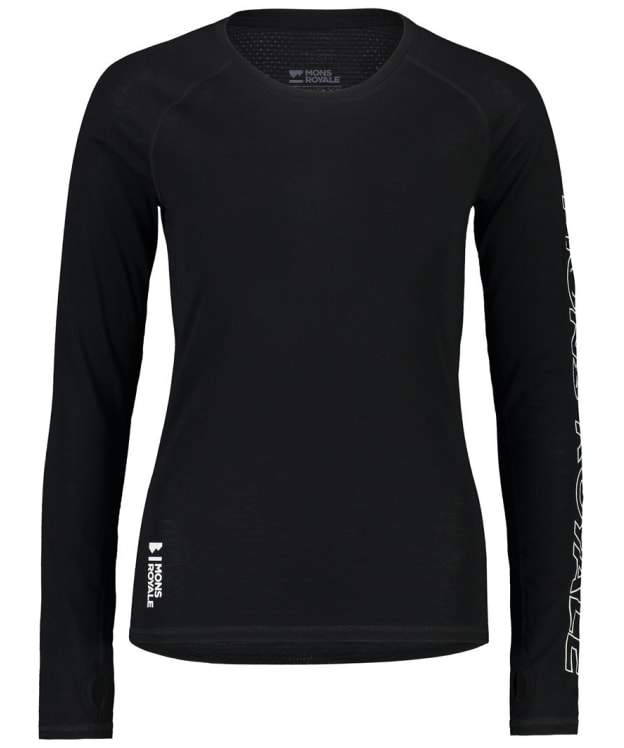 Women's Mons Royale Bella Tech Long Sleeve Base Layer - Black