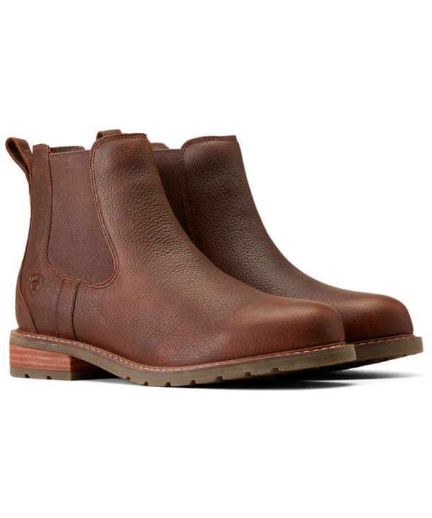 Men's Ariat Wexford H2O Waterproof Leather Boots - Dark Brown