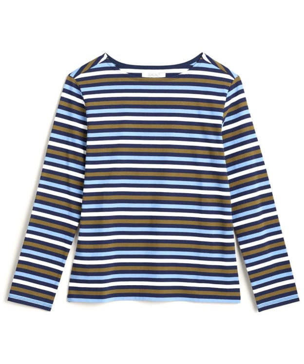 Women's Seasalt Long Sleeve Organic Cotton Sailor Shirt - Tri Mini Cornish Cornflower