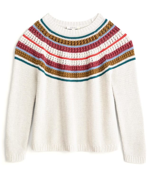 Women's Seasalt Organic Cotton Shormer Jumper - Serene Sea Ecru Multi