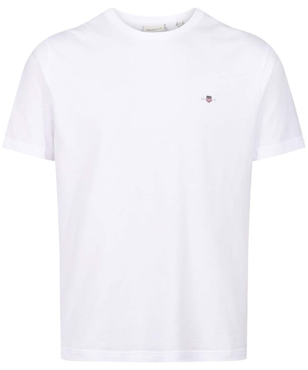 Men's GANT Regular Shield Short Sleeve Cotton T-Shirt - White
