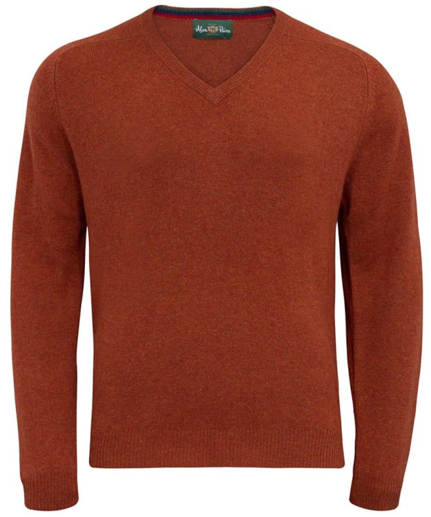 Men's Alan Paine Streetly V-Neck Lambswool Pullover - Tiger