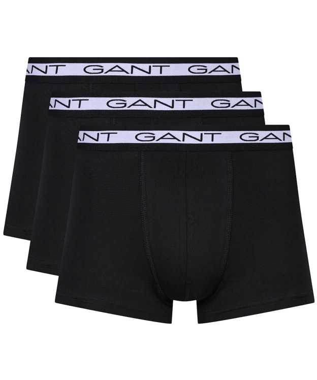 Men's GANT Basic Cotton Blend Trunk - 3 Pack - Black