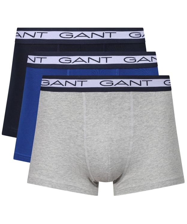 Men's GANT Basic Cotton Blend Trunk - 3 Pack - Light Grey Melange