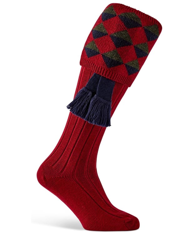 Men's Pennine Grand Shooting Socks Set - Deep Red